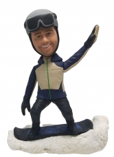 Custom Skiing Bobble Head with Snowboard Skier