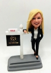 Female realtor custom bobbleheads