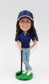 Custom bobbleheads-Playing golf female
