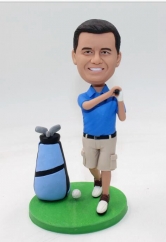 Personalized golfer bobblehead doll