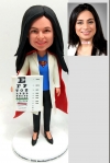 Custom optometrist bobblehead with eyechart