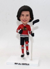 Female blackhawks chicago hockey bobblehead