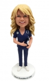 Custom surgeon bobblehead in navy scrubs