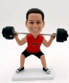 Custom lifting barbell bobbleheads