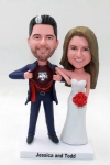 Super dad super boss bobbleheads cake toppers