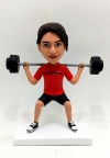 Weightlifting Custom Bobblehead for female