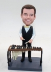 Playing the marimba-custom bobbleheads