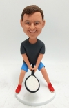 Playing tennis custom bobblehead