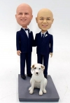 Two grooms custom wedding bobbleheads