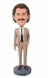 0Custom bobblehead with mustache man in suit gifts for boss