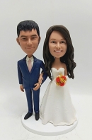 Custom bobbleheads- Wedding cake topper for couple