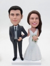 Traditional wedding cake toppers-custom bobbleheads