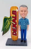 Personalized bobblehead-man with sign board