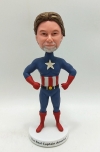 Personalized Bobbleheads Captain my face superhero