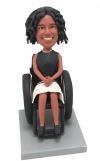 Custom bobblehead in wheelchair female doll