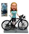 Custom Bobblehead Cyclist bobblehead Female Bike Rider