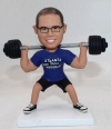 Custom weightlifting bobblehead