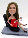 Sitting on high heels custom bobblehead