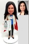 Custom optometrist bobblehead with eyechart