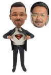 Custom bobblehead superman businessman