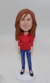 Custom bobblehead - casual female