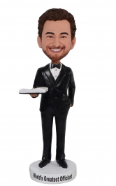 Custom pastor bobblehead with bible wedding officiant bobblehead
