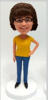Custom bobblehead casual wear lady