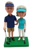 Custom bobblehead golf couple