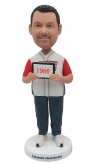 Custom Bobblehead Man Holding Year Sign - Personalized Birthday Gift