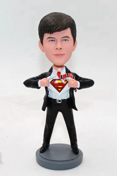 Custom bobblehead doll-Super dad super boss transform - Click Image to Close