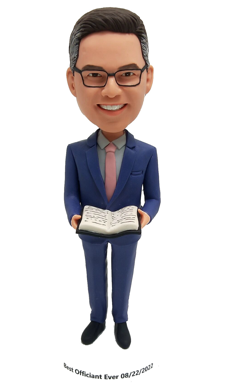 Custom best officiant ever bobblehead pastor - Click Image to Close