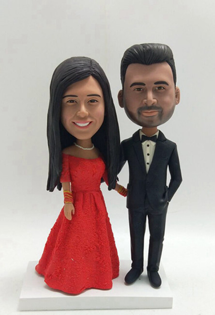 Custom Bobbleheads Wedding Cake Topper - Click Image to Close