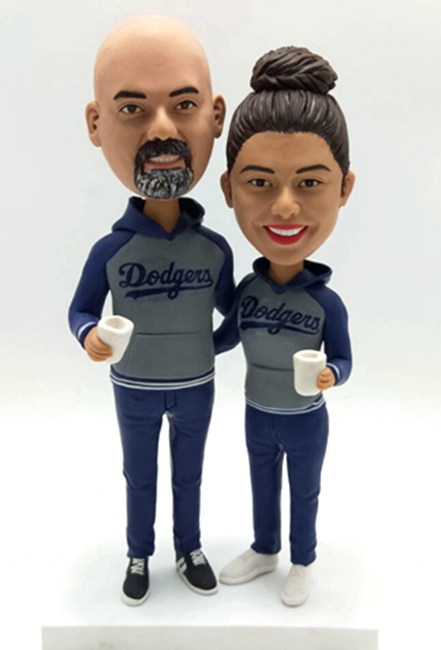 Personalized bobbleheads- dodgers ports themed - Click Image to Close