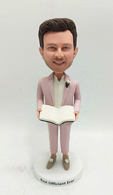 Custom bobbleheads-wedding officiant - Click Image to Close