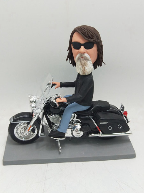 Custom riding harley davidson motorcycle bobblehead [AM3784] - $113.98 : cutebobble, custom