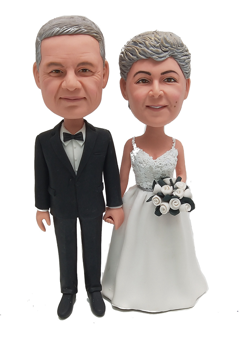Custom couple bobblehead 50th Anniversary Gifts For Parents - Click Image to Close