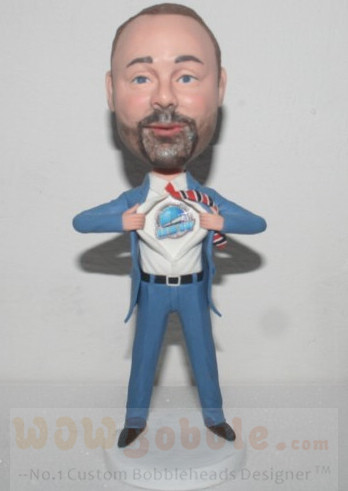 Super dad super boss transform bobblehead doll - Click Image to Close
