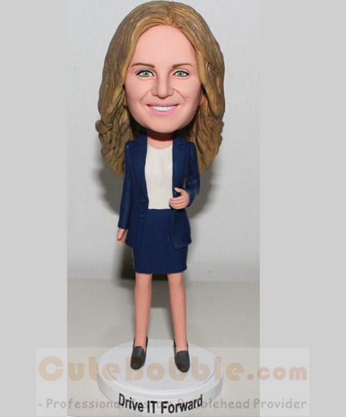 Custom bobblehead business woman - Click Image to Close