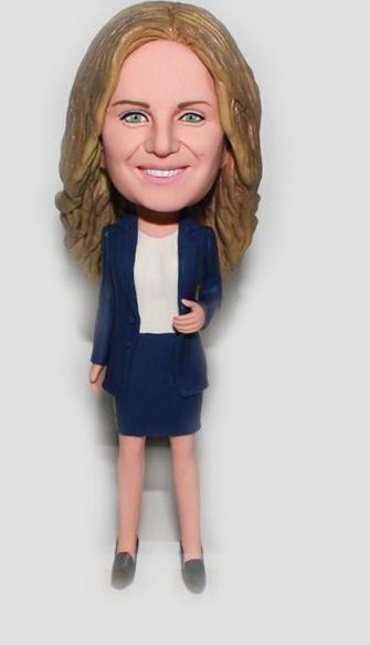 Custom bobblehead business woman - Click Image to Close