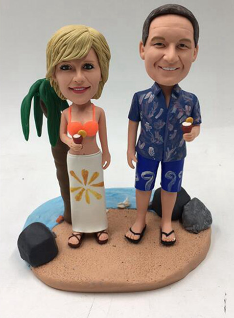 Custom bobbleheads- Beach themed - Click Image to Close