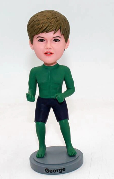 Personalized custom bobblehead doll-The Incredible superhero - Click Image to Close