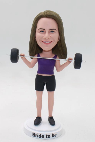 Custom bobbleheads with Barbell - Click Image to Close