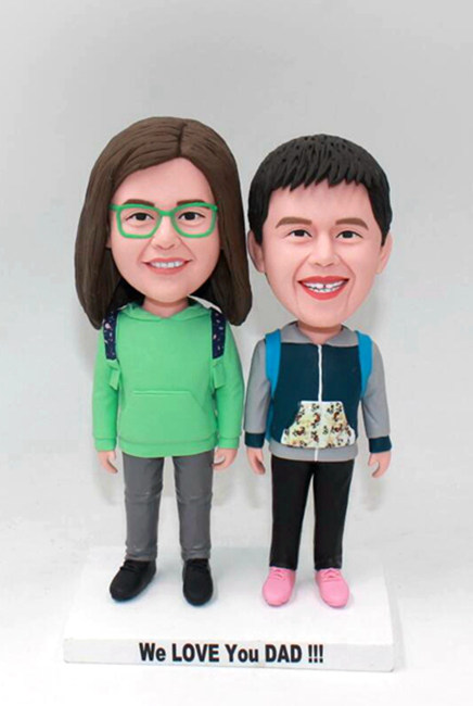 Custom bobbleheads-Brother/sister - Click Image to Close