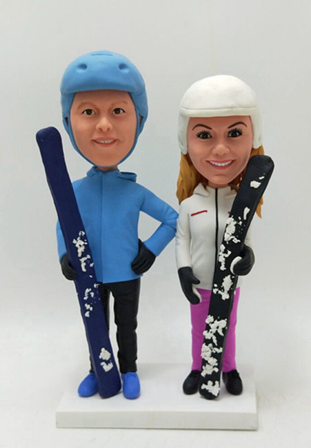 Skiing custom bobbleheads - Click Image to Close