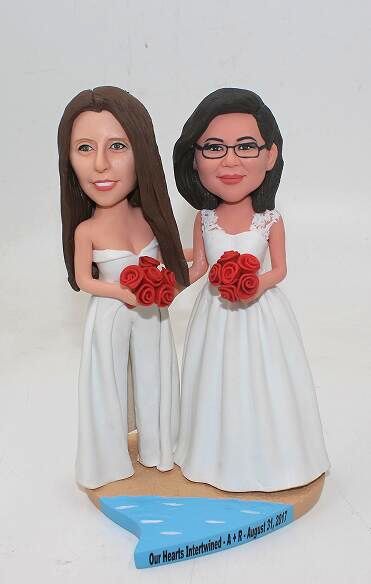 Lesbian wedding cake toppers - Click Image to Close